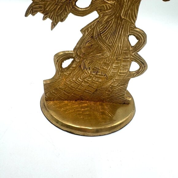 VTG 1995 Solid Brass Hosley Angel Candle Holder. Made in India Set of 2 Holiday - Picture 14 of 16